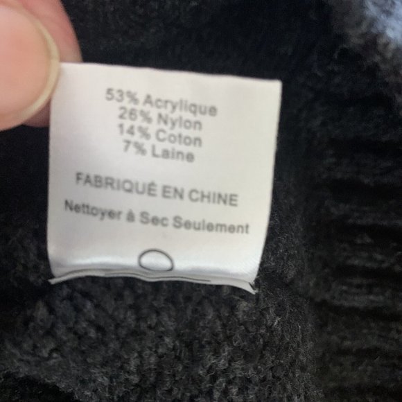 DE RIGUEUR PROVISIONS GREY V-NECK EXPOSED SEAM PULLOVER SWEATER Women's … - Picture 5 of 10